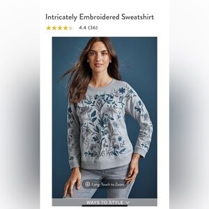 Floral Embroidered Sweatshirt